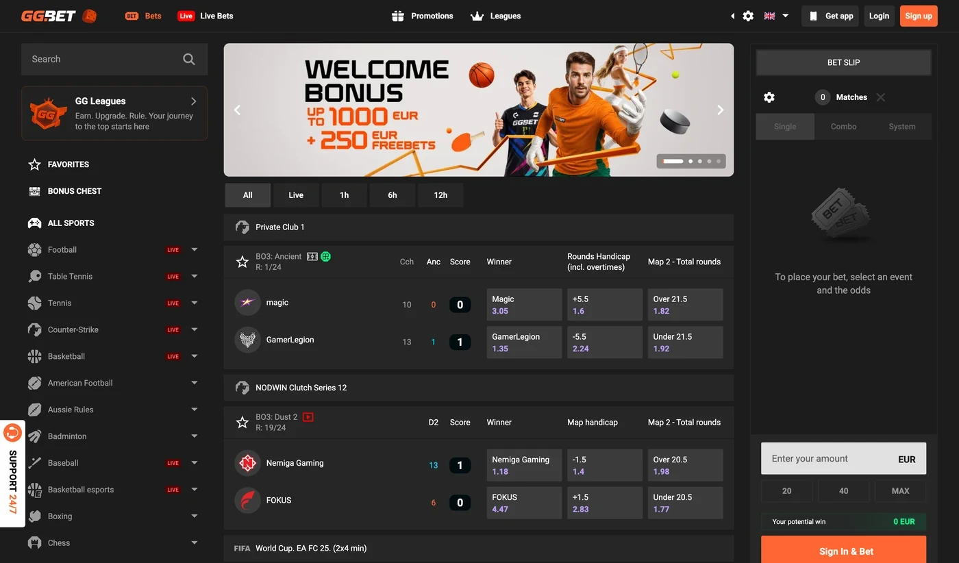 GGBET Ireland esports markets: Counter-Strike, Dota 2 and more